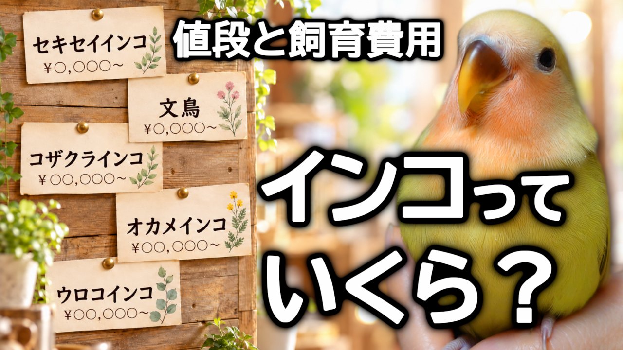 インコの値段はいくら？小鳥8種類の価格と初期費用・飼育費用を比較